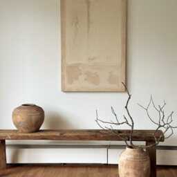 Large Abstract Textured Art Wabi-Sabi Neutral Painting - 24x36 - thumbnail 3