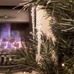 Clear Crystal Icicle Christmas Tree Decoration - thumbnail 3