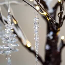 Clear Crystal Icicle Christmas Tree Decoration - thumbnail 4