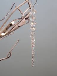 Clear Crystal Icicle Christmas Tree Decoration