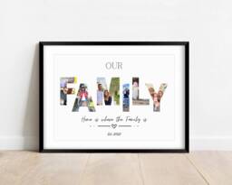 Custom Family Photo Letter Print Personalised Home Decor, Digital Download - thumbnail 1
