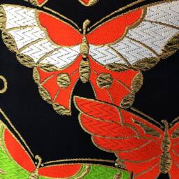 Butterfly Japanese Quilt Vintage Pillow Cover, Silk Kimono Fabric Sofa Bedding Throw Case, Kimono Cushion - thumbnail 4