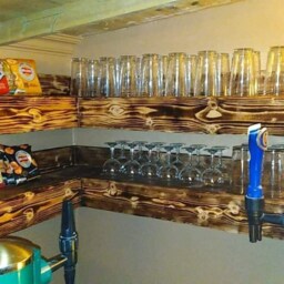 Rustic Wooden Shelves - Bespoke Reclaimed Wood Shelving Custom Length Wall Shelf UK - thumbnail 2