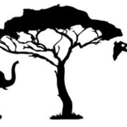 Safari Scene Silhouette - Wall Decal Custom Vinyl Art Stickers - thumbnail 3