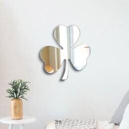 Clover Leaf Acrylic Mirror Wall Art Personalized Engraving - thumbnail 3