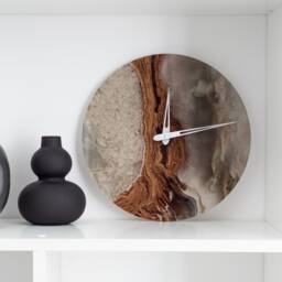 Crystal Clock, Agate Marble Wall Epoxy Modern Natural Large Wall Clock, Unique Clock - thumbnail 2