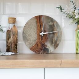 Crystal Clock, Agate Marble Wall Epoxy Modern Natural Large Wall Clock, Unique Clock - thumbnail 3