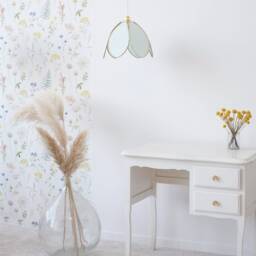 Simple Flower Pendant Light - Glacier & Gold - thumbnail 3