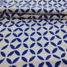 Blue Polka Dot Hand Block Print King Bed Sheet Cotton Bedding - thumbnail 3