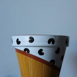 Hand Painted Terracotta Plant Pot For Houseplants - Customisable With Drainage & Saucers To Match Great Gift Idea - thumbnail 4