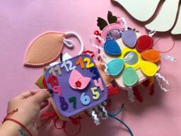 Personalised Felt Quiet Book From 6 Month To 2 Years, Educational Book, Felt Busy Book, Baby Activity Book. Activity Toys - thumbnail 1