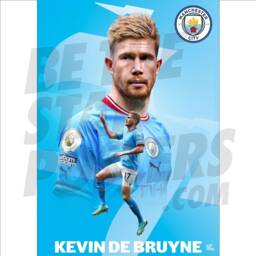 Manchester City Fc De Bruyne 22/23 Action Poster - Officially Licensed Product A4/A3 A2 + Framed Option - thumbnail 1