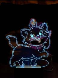 Personalized Cat 3D Illusion Led Lamp, Bluetooth App Control