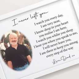 Personalised Memorial Keepsake Photo Frame Of A Loved One A4 Size , I Never Left You , Gift , in Loving Memory Heaven - thumbnail 2