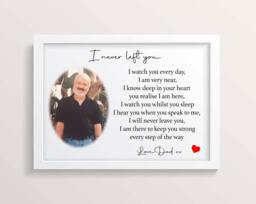 Personalised Memorial Keepsake Photo Frame Of A Loved One A4 Size , I Never Left You , Gift , in Loving Memory Heaven - thumbnail 1