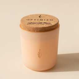Citrine Crystal Soy Candle, Wooden Wick, Bergamot Guava Scent, Self Care, Hand Poured - thumbnail 3