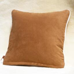 White Leather & Deer Tanned Suede Giraffe 1 Pillow - thumbnail 4