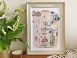 Belfast Map, Illustrated Map Of Belfast, Poster, Print, Art, Illustration, Gift, Travel - thumbnail 1