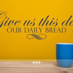Daily Bread Wall Decal Scripture - Vinyl Words Stickers Art Custom Home Decor - thumbnail 2