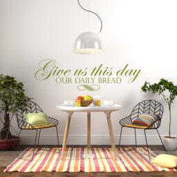Daily Bread Wall Decal Scripture - Vinyl Words Stickers Art Custom Home Decor - thumbnail 1