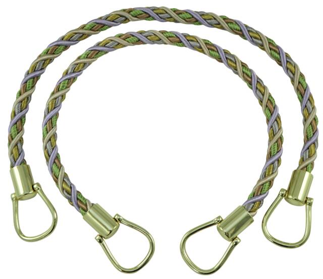 Pair Of Elegant Lilac Gold Curtain & Drapery Rope Tiebacks, 18 Inch Long, Approx. 1/2 Thick, Style# Brtbm Color# Winter Lilac - 8426 - image 1