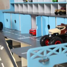 Handmade Wooden Toy Car Garage - 91 Display Playset - thumbnail 3