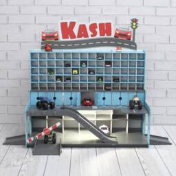 Handmade Wooden Toy Car Garage - 91 Display Playset