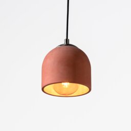 Terracotta Pendant Lamp, Stone Chandelier, Designer Hanging Lights, Scandinavian Design, Concrete Accessories - thumbnail 1