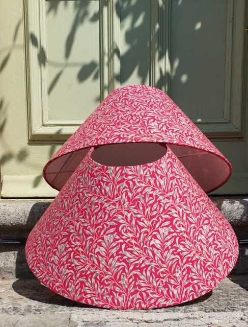 William Morris Red Willow Bough Handmade Lampshade Coolie - image 1