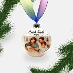 Personalised Ornament - Custom Bauble Photo Family Children Glass Christmas - thumbnail 1
