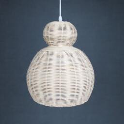 Handwoven Rattan Gourd Pendant Light, Bohemian Chandelier - thumbnail 3