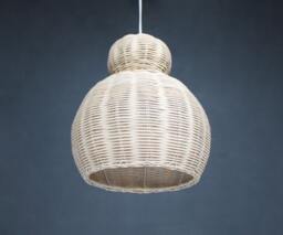Handwoven Rattan Gourd Pendant Light, Bohemian Chandelier