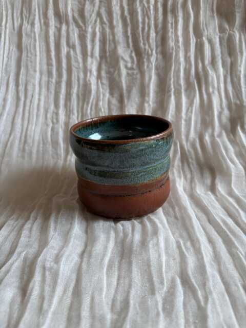 Earth Bubble Tumbler, Handmade Glazed Pot, 300Ml Vessel, Unique British Gift, Handcrafted Plant Whiskey Tumbler - image 1