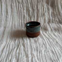 Earth Bubble Tumbler, Handmade Glazed Pot, 300Ml Vessel, Unique British Gift, Handcrafted Plant Whiskey Tumbler - thumbnail 3