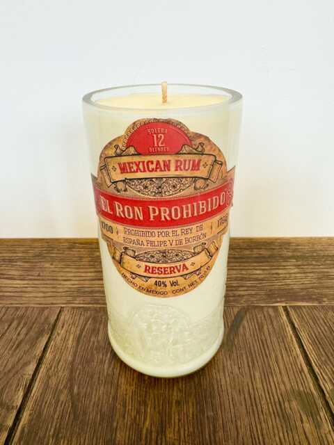 El Ron Prohibido Rum Bottle Candle - Spiced Orange Soy Wax - image 1