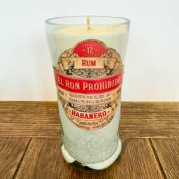 El Ron Prohibido Rum Bottle Candle - Spiced Orange Soy Wax - thumbnail 2