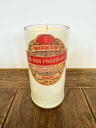 El Ron Prohibido Rum Bottle Candle - Spiced Orange Soy Wax - thumbnail 1