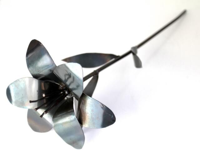 Metal Flower, Lily, 11Th Anniversary, 6Th 4Th Wedding Bouquet, Flowers - image 1