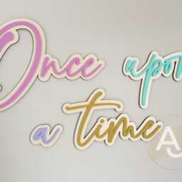Once Upon A Time Wall Sign - Sweet Pastels Nursery Decor - thumbnail 3