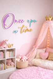Once Upon A Time Wall Sign - Sweet Pastels Nursery Decor