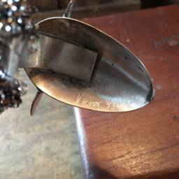 Sheep Silverware Sculpture Farm Art Silver-Plate Brillo - thumbnail 4