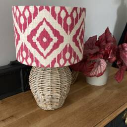Ikat Bold Begonia Luxury Lampshade. Bespoke. Handmade Table Or Pendant Shades in 20cm, 30cm 40cm - thumbnail 2