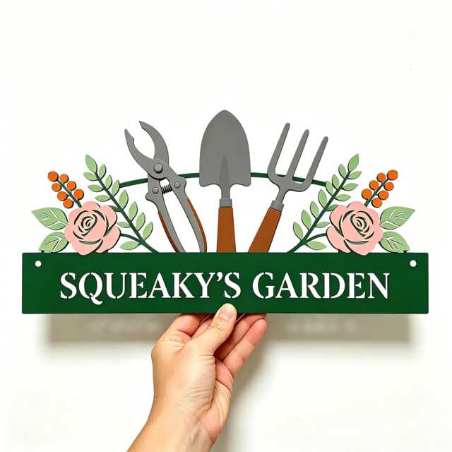 Personalised Metal Garden Sign, Custom Name Sign, Decor, Gardener Sign, Garden Wall Art, Yard Decor, Gardening Gifts For Dad - image 1