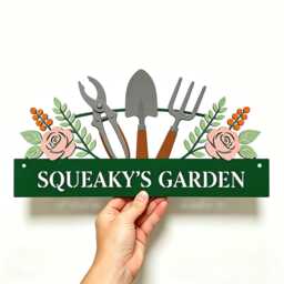 Personalised Metal Garden Sign, Custom Name Sign, Decor, Gardener Sign, Garden Wall Art, Yard Decor, Gardening Gifts For Dad - thumbnail 1