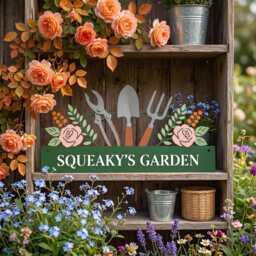 Personalised Metal Garden Sign, Custom Name Sign, Decor, Gardener Sign, Garden Wall Art, Yard Decor, Gardening Gifts For Dad - thumbnail 4