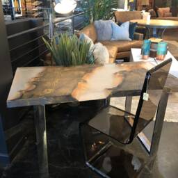 Black Ice Epoxy River Writing Desk - thumbnail 2