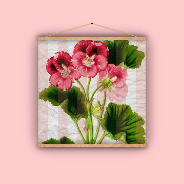 Gift For Her, Pansies, Flowers, Floral, Botanical, Garden Lover, Natural History, 1860S, Wall Hanging, Banner, Antique, Vintage - image 1