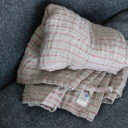 Linen Towel/Natural Linen Bath Bath Sheet Lithuanian Sauna Beach Baby Wrap - thumbnail 2