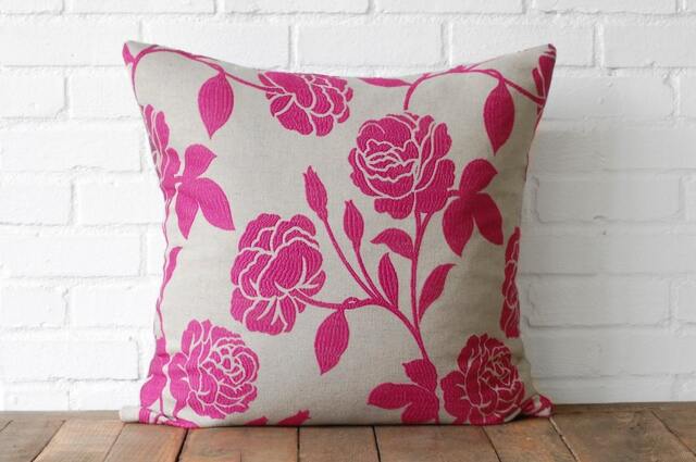 Dark Pink Rose Pillow - image 1