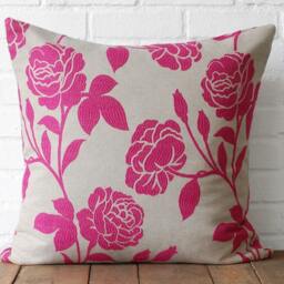 Dark Pink Rose Pillow - thumbnail 2
